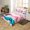 Pink Green, variant on Erosebridal Pink Flower Comforter Cover Toddler, Cartoon Tower Bedding Toddler Size, Japanese Mount Fuji Decor, Reversible（No Comforter）