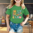 thumbnail image 2 of Baby Girl Tops Graphic Print Short Sleeve T Shirt Top Round Neck Cute Preppy Shirt T-Shirts Toddler To Big Kid Sizes 6-7 Years, 2 of 4