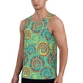 thumbnail image 2 of Fuzoiu Colourful Tie Dye Print Men's Workout Tank Tops,Sleeveless Gym Shirt Quick Dry,Fitness Bodybuilding T-Shirt,Muscle Athletic Workout Tee-Large, 2 of 7