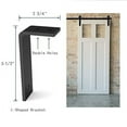 4FT Ceiling Mount Bracket Sliding Barn Door Hardware Kit Black,Strong
