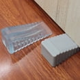thumbnail image 3 of 1 Uds. Topes de puerta de silicona de seguridad bloque de cuña topes de puerta tapón de puerta puerta de oficina en casa retenedor trasero tope anticolisión gris, 3 of 4