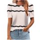 thumbnail image 2 of mfyjkho Tops Para Mujer, Camiseta Holgada De Manga Corta Con Cuello Redondo Y Estampado Para Mujer Tops Y Blusas Para Mujer M, 2 of 5