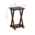 thumbnail image 3 of eHemco X-Farmhouse End Table Side Table with Storage Shelf, Coffee, 3 of 5