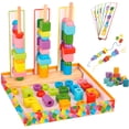thumbnail image 1 of Juego didáctico MAGICAMENTE PARA APILAR y CLASIFICAR cuentas de madera 68 piezas, 1 of 7