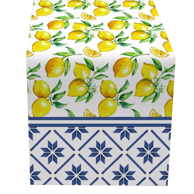 asddcavvf Petit Drapeau de Table Frais Printemps et Été Nappe en Lin Imprimé Fleurs 9 Chemins de Table