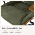 thumbnail image 5 of Modern Office Chair with Bentwood Polyester Upholstery Ergonomic Swivel Desk Chair with Adjustable Height for Home Office or Study Green, 5 of 9
