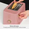 thumbnail image 6 of Thyme & Table 2-Slice Toaster, Extra-Wide Slots with Removable Crumb Tray, Faded Rose, 6 of 12