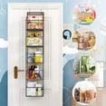thumbnail image 2 of Fairy Over The Door Hanging Pantry Organizer 5-Shelf Room Organizer with Clear Plastic Pockets, 11.8x6.3x58.9inches, Gray, 2 of 7