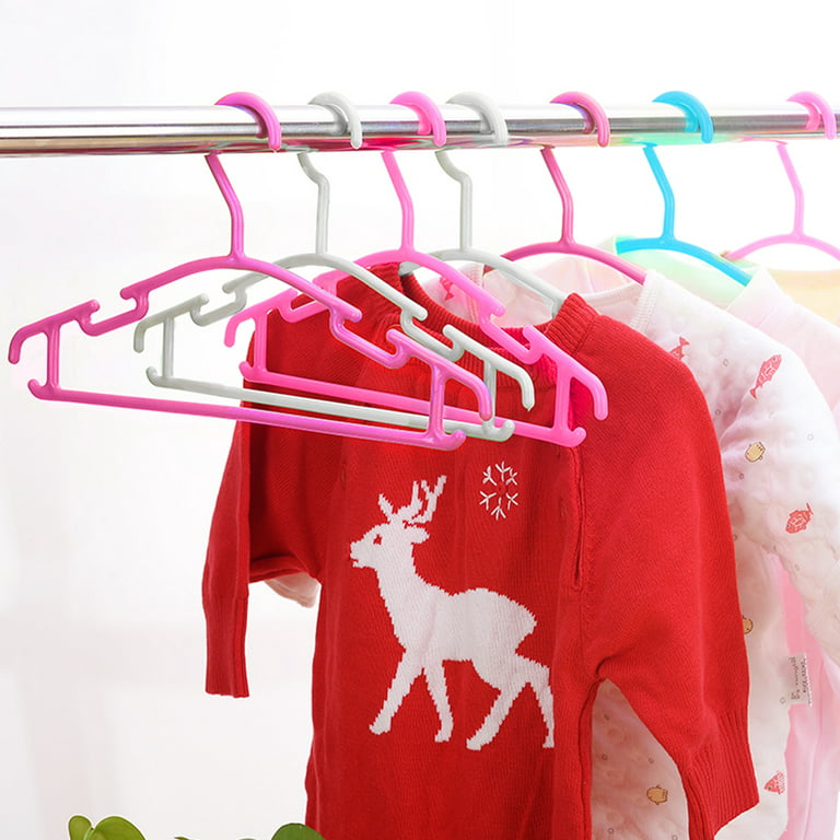 10pcs Plastic Children's Hangers Bold Clothes Hanger For Baby Kids