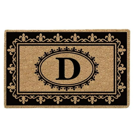 Nedia Home O2214d 22 X 36 In Fleur De Lys Heavy Duty Coir Door