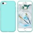 thumbnail image 1 of iPhone SE 2020 Case,iPhone 7 Case,iPhone 8 Case,Liquid Silicone Soft Gel Rubber Slim Cover with Microfiber Cloth Lining Cushion Shockproof Full Protective Case for iPhone 7/8/SE2, Ice Blue, 1 of 8