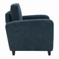 thumbnail image 5 of Venus Club Chair in Indigo Fabric and Medium Espresso Legs, 5 of 9