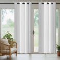 thumbnail image 3 of Outdoor Curtains for Patio Waterproof, Grey Ombre Windproof Pravicy Outside Porch Blackout Curtain, Gray White Gradient Modern Abstract Art Sun Blocking Grommets Curtains for Cabana Gazebo 54"x108", 3 of 9
