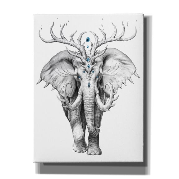 Epic Graffiti 'Elephant Soul' by JoJoesArt, Canvas Wall Art, 12"x16"