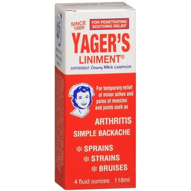 Yagers Pain Relieving Liniment 4 Oz, 2 Pack