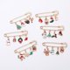 thumbnail image 4 of Granjero Gordo Broche navideño, joyería navideña vintage para mujer, broches para mujer, alfileres y broches navideños para mujer, estilo F, 4 of 4