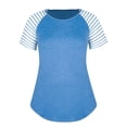 thumbnail image 2 of ZenCart Women T-shirt Round Neck Raglan Short Sleeve Tee Shirt Plus Size Loose Fit Basic Tops Summer Casual Wear, 2 of 8