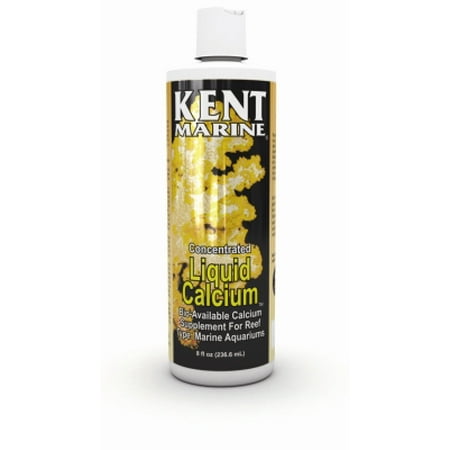 Kent Marine noir et gris supplément de calcium liquide de calcium, 16 oz, bouteille