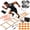 Orange, variant on SHOUFTW Soccer Agility Training Kit - 20 ft Speed Ladder, 12 Soccer Cones, 4 Agility Hurdles, Jump Rope & Resistance Parachute, Speed Training Gear for Kids, Youth & Adults, Blue