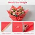 thumbnail image 3 of Unique Bargains 20Pcs Waterproof Matte Gift Wrapping Paper Sheets Dark Red 22" x 22", 3 of 5