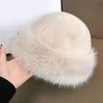 thumbnail image 4 of Winter Fluffy Plush Bucket Hat Ear Protection Windproof Warm Women New L2, 4 of 7