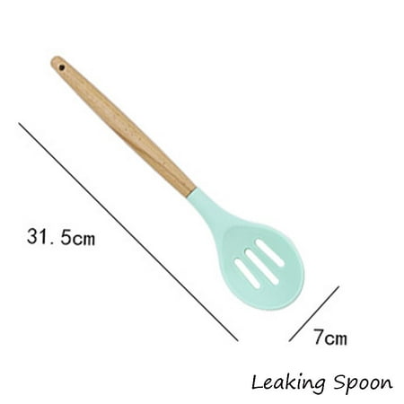 

1PC Non-stick Pasta Colander Brush Tableware Soup Spoon Silicone Cookware Spatula Cooking Utensil LEAKING SPOON