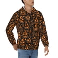 thumbnail image 4 of Zip Up Hoodies for Men - halloween pumpkin design Long Sleeve Comfrt Men'S Fashion Hoodies & Sweatshirts, Jackets for Men Hoodies Pullover Clothing Clothes with Pouch, 4 of 5