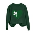 thumbnail image 3 of successthop St.Patricks Day Sweatshirt&nbsp;Womens Wine Casual Crewneck Pullover Top Streetwear Long Sleeve Vacation Clothes, 3 of 7