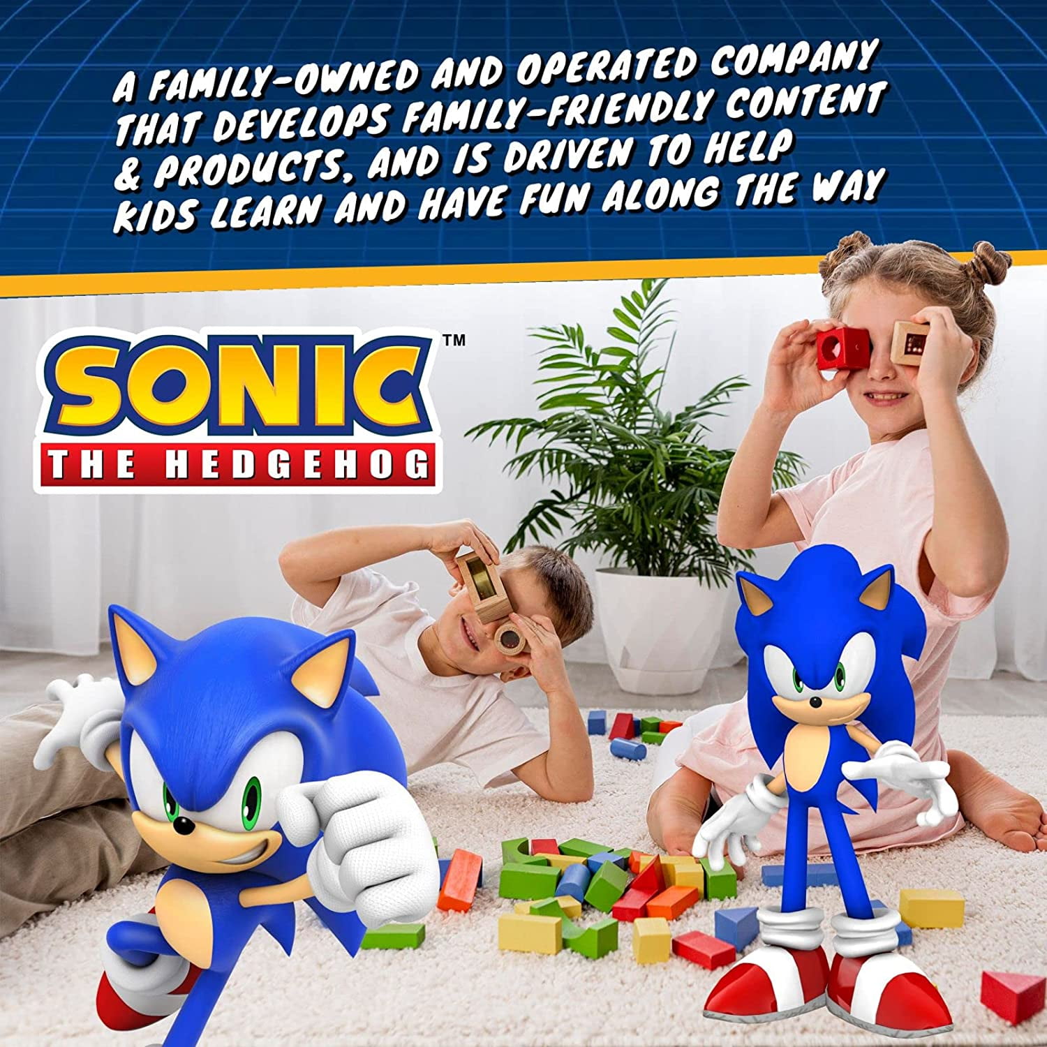 SEGA Sonic The Hedgehog Accutime Kids Interactive Digital Camera with MP3 Player and Built-In Speaker, 12 MP, 1080p Video and Games