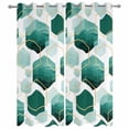 thumbnail image 4 of Outdoor Curtains for Patio Waterproof Turquoise Geometric Indoor/Outdoor Curtain Tiebacks Modern Abstract Lines Privacy Curtain Sun Block Grommet Drapes for Pergolas Gazebo Porch 2 Panel 54x108 Inch, 4 of 9