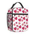 thumbnail image 4 of YFYANG Sac à Lunch Portable Réutilisable Adulte / Enfants, Motif Cœur Aquarelle Rouge Poignée à Boucle Mains Libres Isolation / Sac Froid pour École, Travail, Pique-Niques, Voyage, 4 of 6