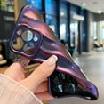 thumbnail image 4 of iPhone 14 Pro Max Case, Water Ripple Pattern Cute Bling Glitter Curly Wave Frame Phone Case for Women Girls Fashion Soft Silicone CProtective Back Cover (Purple), 4 of 18