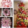 thumbnail image 3 of XINQIHANG 2 Rolls Decor Mesh Poly Ribbons 10 Inch x 30 Feet Each Roll Metallic Foil Mesh Ribbon Christmas Tree Decorative Mesh Red and White Rolls for Xmas Wreaths,Swags and Home Decorating, 3 of 6
