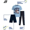 thumbnail image 2 of Pro Athlete Boys Pants Set 3 Piece Graphic Tees Athletic Shorts and Jogger Sweatpants 3 Piece Set, 2 of 7