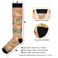 thumbnail image 3 of FORMRS Womens Knee High Socks Casual Long Thick Travel Daily Wear, 1 Pair, Abstract Floral Art, 3 of 6