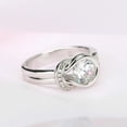 thumbnail image 3 of ORLOV DIAMONDS 2Ct Knot Round Cut Moissanite Solitaire Engagement Ring 14K White Gold Plated, 3 of 3