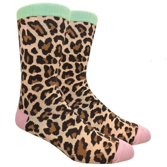 Mens Novelty Leopard Print Socks