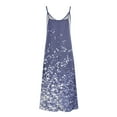 thumbnail image 4 of Generic Women's Summer Maxi Dress Casual V-Neck Sleeveless Bohemian Spaghetti Strap Floral Long Maxi Dress, 4 of 4