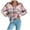 Pink, variant on Meichang Women's Fleece Plaid Shacket Long Sleeve Button Down Shirts Jacket Mid-Length Coats with Chest Pocket Fall