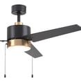 thumbnail image 5 of 52'' Black and Gold Indoor Ceiling Fan with Pull Chains and Light, 5 of 6