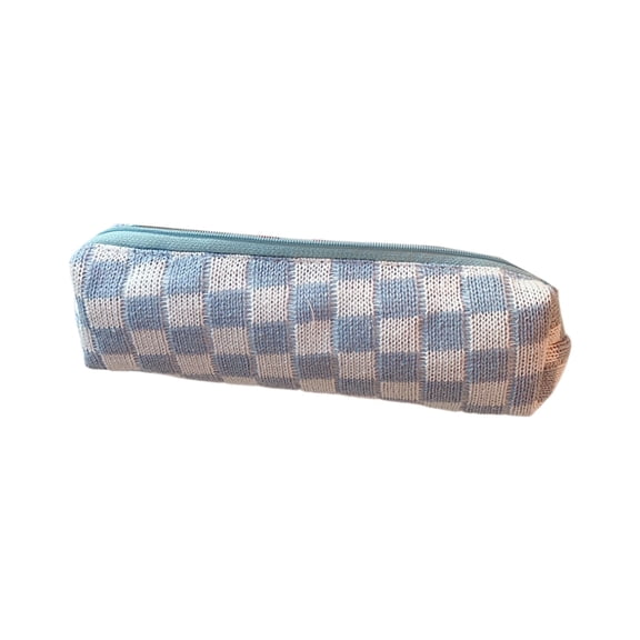Checkered Cosmetic Bags, Make up Brushes Cases, Small Makeup Bag Purse, Travel Toiletry Zipper Pouch, for Women