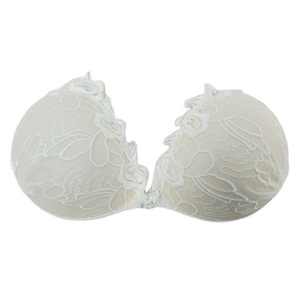 Women Reusable Adhesive Silicone Nipple Covers with Front Clip Breast Lift Push Up Strapless Backless Sticky Lace Bras