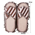 thumbnail image 3 of Washable ing Cleaning Striped Quick Lazy Home Mop Slippers Coral Fleece, 3 of 6