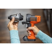 مثقاب لاسلكي Black+decker 20v، مجموعة أدوات كهربائية مكونة من 6 قطع، بطارية وشاحن متضمنان (bdcdmt1206kitc)