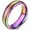 Rainbow, variant on 4mm Stainless Steel Temperature Sensative Color Changing Wedding Band Mood Ring