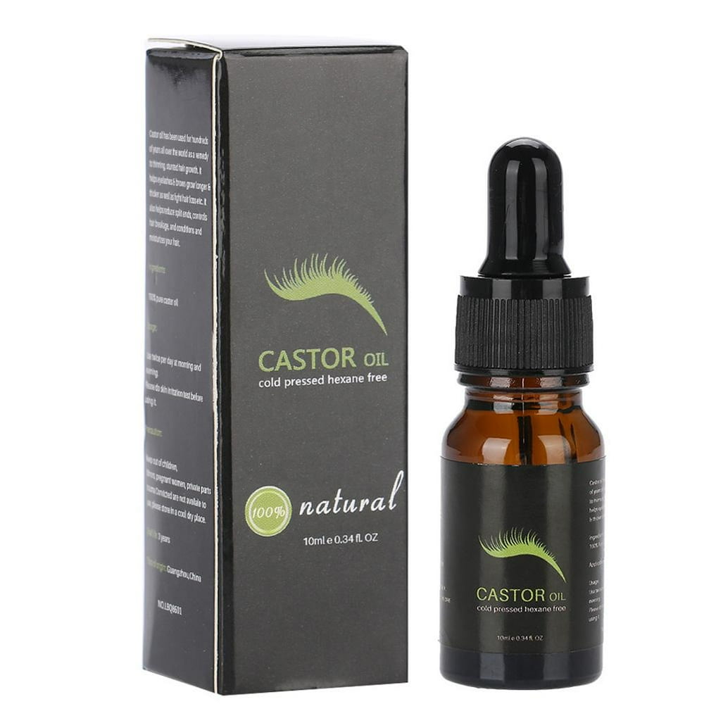 Mgaxyff 10ml New Castor Oil Natural Eyelash Growth Eyelash Serum