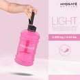 thumbnail image 6 of HYDRATE Transparent Pink Half Gallon Water Bottle - BPA Free, Flip Cap, Ideal for Gym or Outdoor Activities, 6 of 7