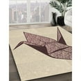thumbnail image 3 of Ahgly Company Machine Washable Indoor Square Transitional Wheat Beige Area Rugs, 4' Square, 3 of 7