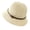 Beige, variant on Handcrafted Grass Hat Women’s Hollow Crocheted Bucket-Shaped Sun Hat, Breathable Woven Sun Hat with Faux Leather Trim