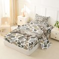 thumbnail image 2 of Castle Fairy Teens Retro Deer Twin Sheets 3pcs,Vintage Camouflage Bedding,Khaki Gray Brown,1 Fitted Sheet, 1 Flat Sheet and 1 Pillowcase, 2 of 6